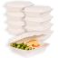 MULMEHË® Bagasse Hinged Take Out Containers, 9x9x3", 1-Compartment, Unbleached, 150 Pack